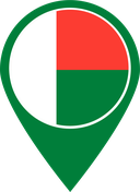 The Flag of Madagascar Map Pin