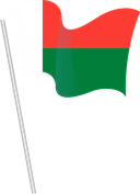 The Flag of Madagascar Pole Flag I