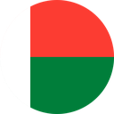 The Flag of Madagascar Round