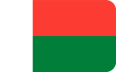 The Flag of Madagascar Rounded Rectangle