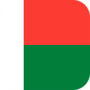 The Flag of Madagascar Rounded Square