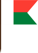 The Flag of Madagascar V Cut
