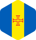 The Flag of Madeira Rounded Hexagon