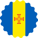 The Flag of Madeira Scallop Circle
