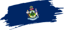 The Flag of Maine Brushed