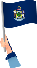 The Flag of Maine Handheld