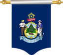 The Flag of Maine Hanging Banner I