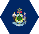 The Flag of Maine Hexagon I