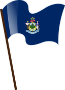 The Flag of Maine Pole Flag I