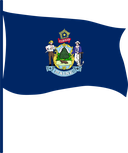 The Flag of Maine Pole Flag III