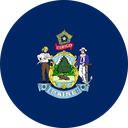 The Flag of Maine Round