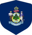 The Flag of Maine Shielded I