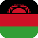 The Flag of Malawi Rounded Square