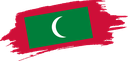 The Flag of Maldives Brushed
