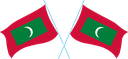 The Flag of Maldives Crossed Flags