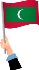 The Flag of Maldives Handheld