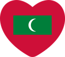 The Flag of Maldives Heart