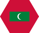 The Flag of Maldives Hexagon I