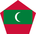 The Flag of Maldives Pentagon
