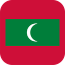 The Flag of Maldives Rounded Square