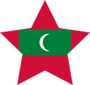 The Flag of Maldives Star
