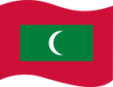 The Flag of Maldives Wavy I