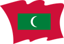 The Flag of Maldives Wavy II