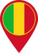 The Flag of Mali Map Pin