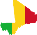 The Flag of Mali Map
