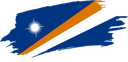 The Flag of Marshall Islands Brushed