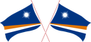 The Flag of Marshall Islands Crossed Flags
