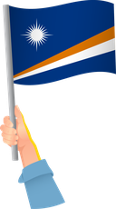 The Flag of Marshall Islands Handheld