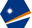 The Flag of Marshall Islands Hexagon I