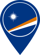 The Flag of Marshall Islands Map Pin