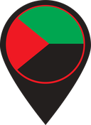 The Flag of Martinique Map Pin