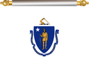 The Flag of Massachusetts Hanging Banner IV