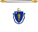 The Flag of Massachusetts Hanging Banner III