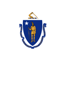 The Flag of Massachusetts Map Pin