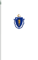 The Flag of Massachusetts Pole Flag II