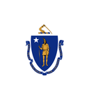 The Flag of Massachusetts Rounded Hexagon