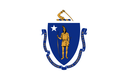 The Flag of Massachusetts Rounded Rectangle