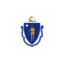 The Flag of Massachusetts Scallop Circle
