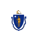 The Flag of Massachusetts Shielded I