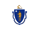 The Flag of Massachusetts Wavy I