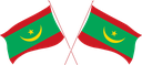 The Flag of Mauritania Crossed Flags