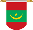 The Flag of Mauritania Hanging Banner II