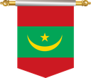 The Flag of Mauritania Hanging Banner III