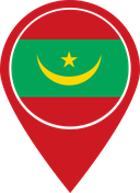 The Flag of Mauritania Map Pin