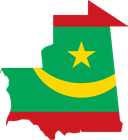 The Flag of Mauritania Map