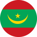 The Flag of Mauritania Round